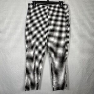Old Navy Gingham Pants Size 12 Black White‎ Checkered Casual Preppy Retro Plaid